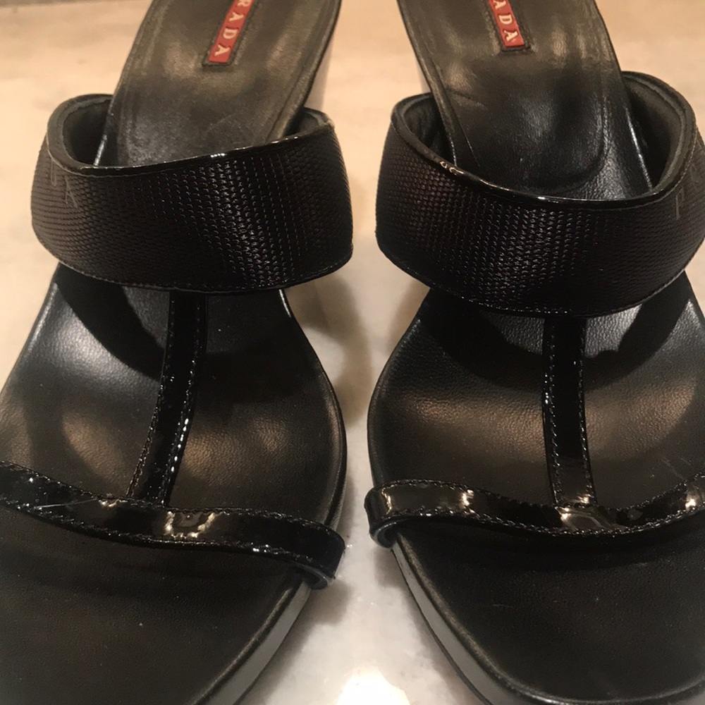 Prada black wedge sandal - Picture 5 of 5